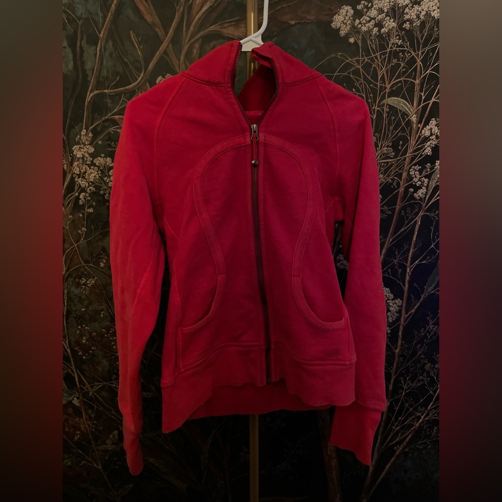 lululemon athletica Red Zip-Up Hoodie Jacket